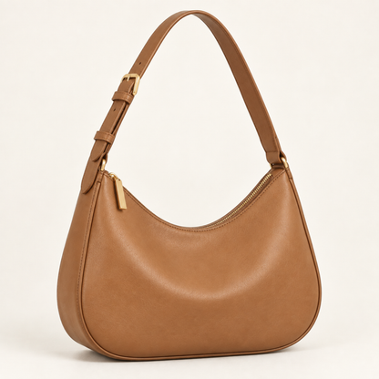 Borsa a spalla Elena in ecopelle cammello