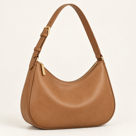 Borsa a spalla Elena in ecopelle cammello