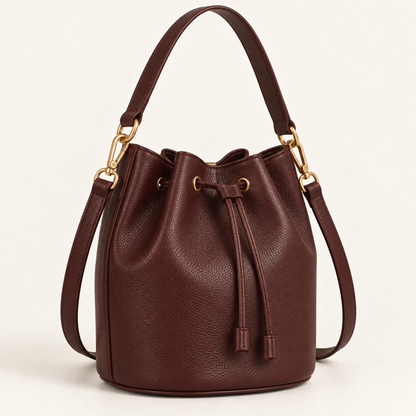 Borsa a spalla Marta in ecopelle bordeaux