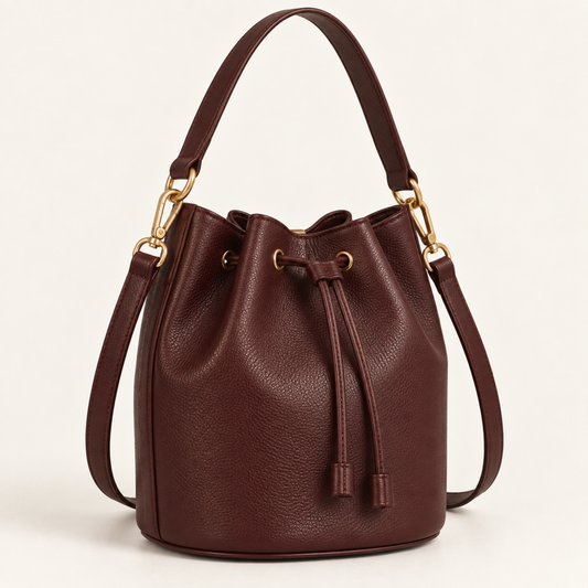 Borsa a spalla Marta in ecopelle bordeaux