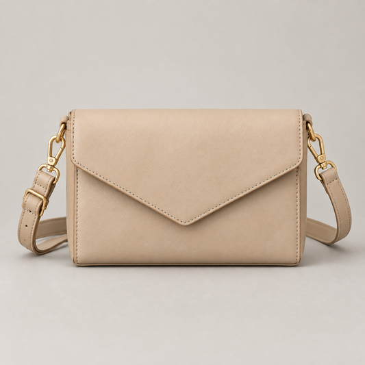 Borsa a tracolla Irene in ecopelle beige