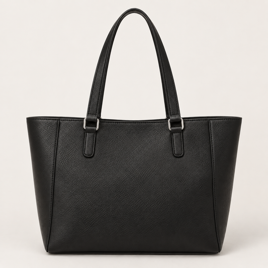 Borsa shopper Sofia in ecopelle nera