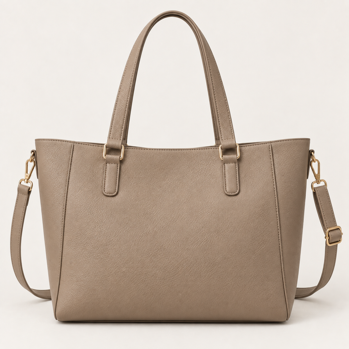 Borsa shopper Chiara in ecopelle tortora